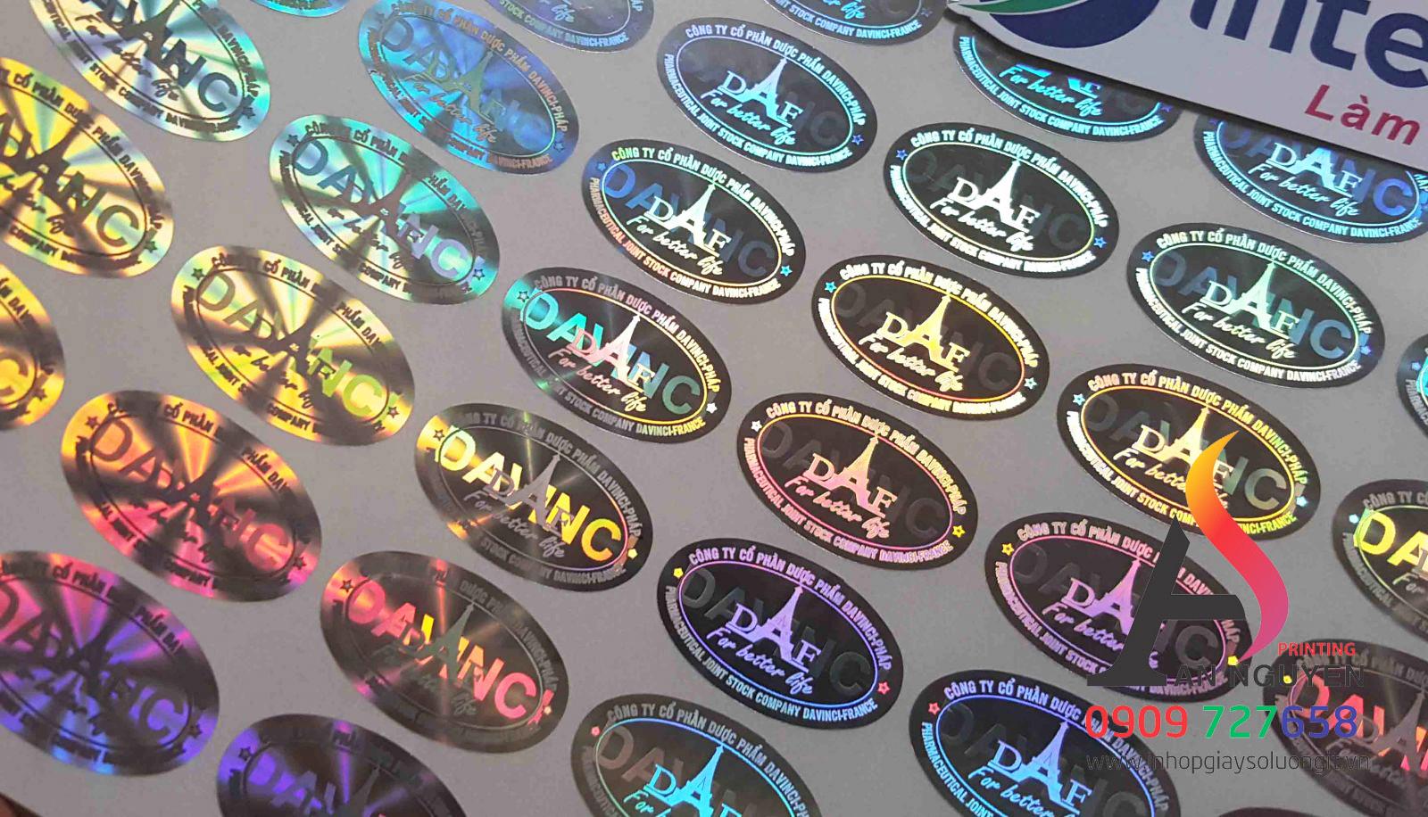 BÁO GIÁ IN TEM 7 MÀU HOLOGRAM